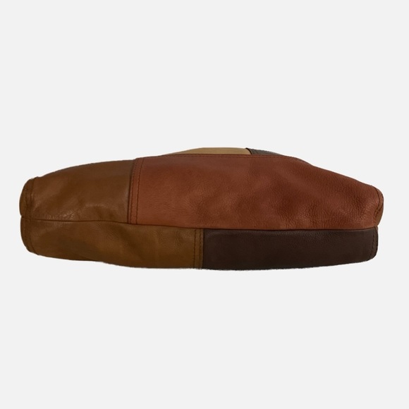 Lucky Brand Leather Vintage Inspired Y2K Shoulder Bag Purse Patchwork Hobo Rare - Picture 7 of 16